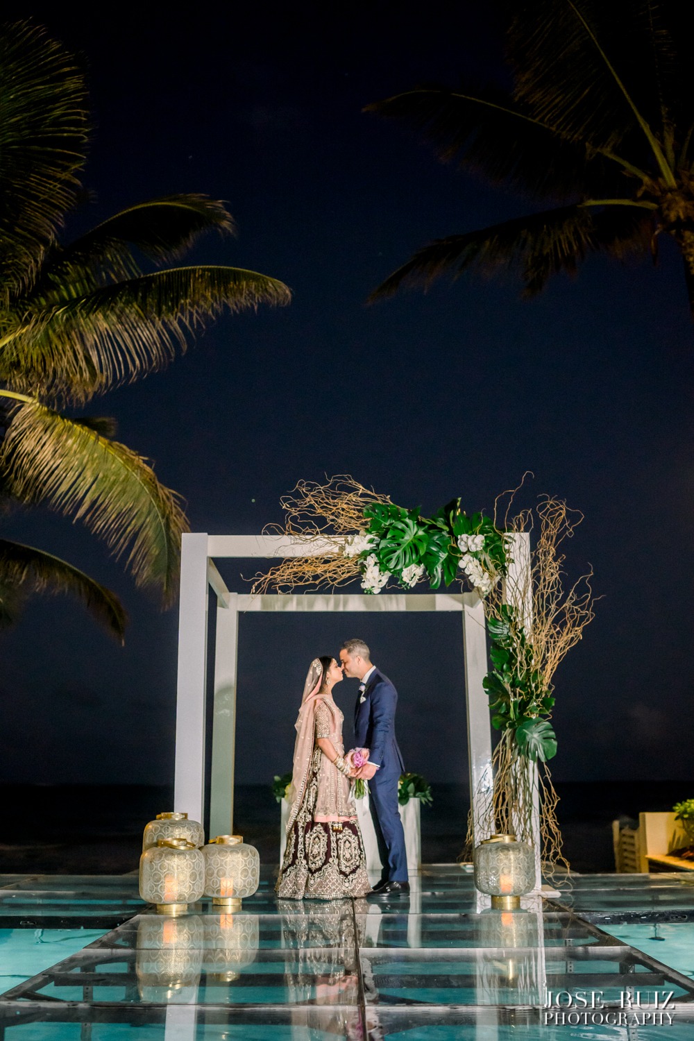 A couple kissing