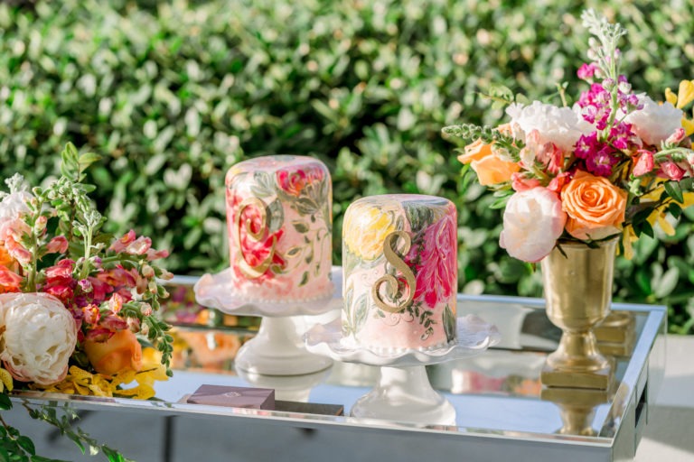 flowers on a table