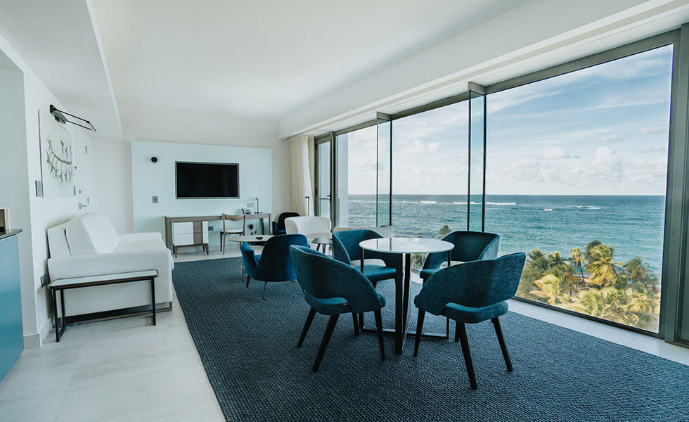 Executive suite with a view of the ocean