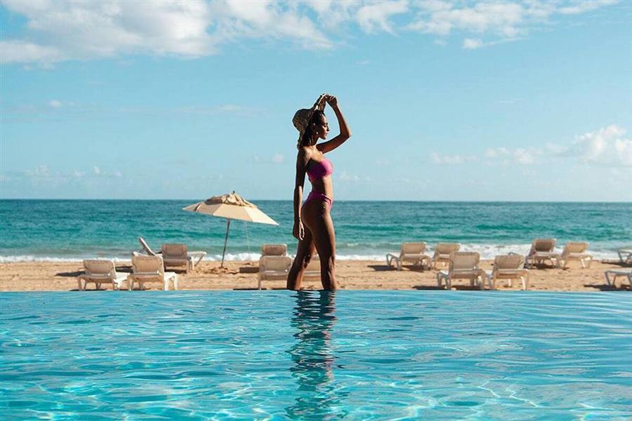 Lady in the pool