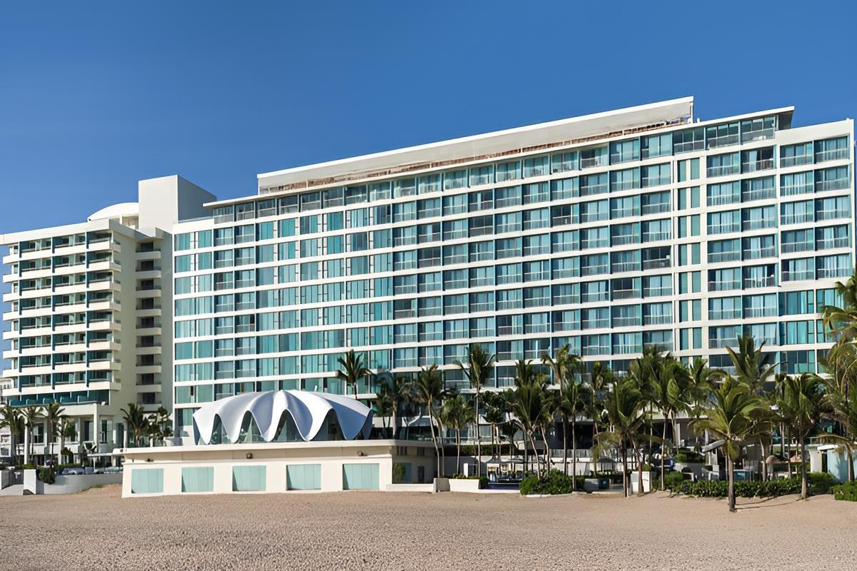 Hotel view from the beach