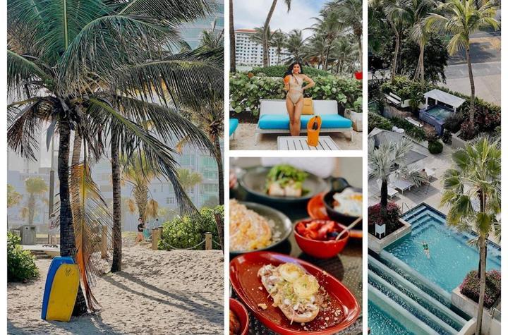 A collage of beachy photos