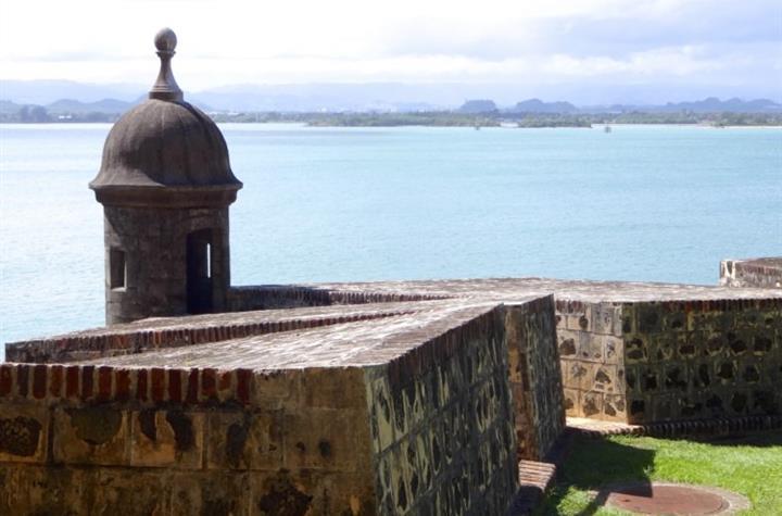 A fortress overlooking the ocean