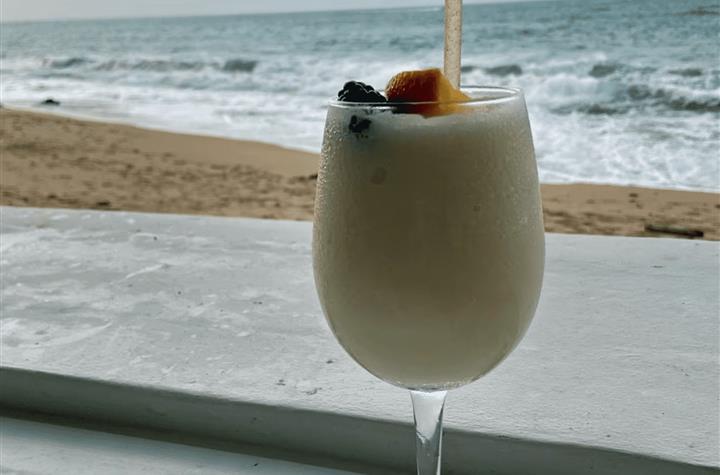 A drink by the beach
