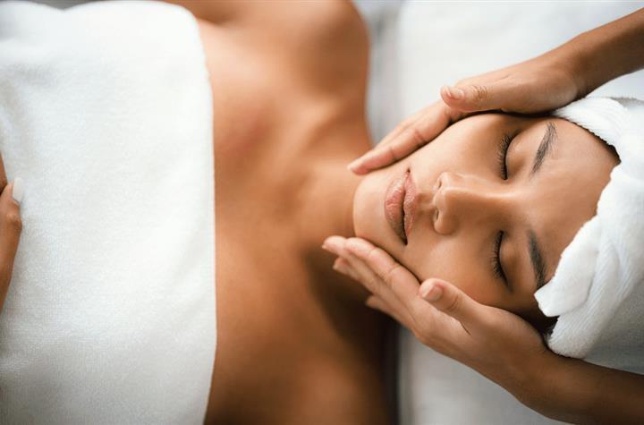 A lady getting a massage