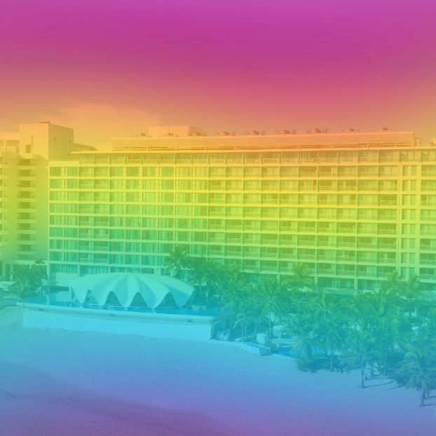 Pride flag and la concha hotel Celebrate pride at la concha