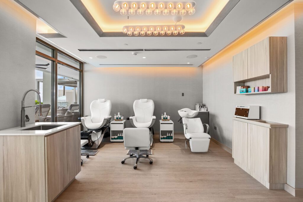 elemara spa beauty salon chairs for pedicure with ocean views